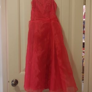 Red formal dress